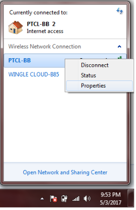 Wi-Fi password of your windows 7