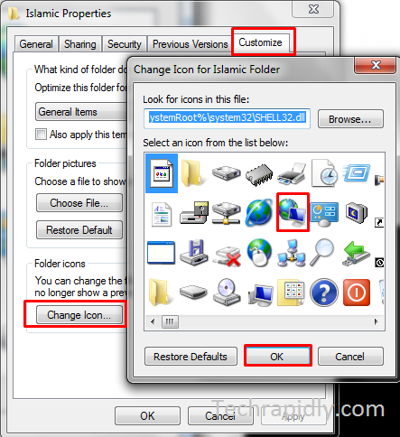 change folder icons colors in Windows
