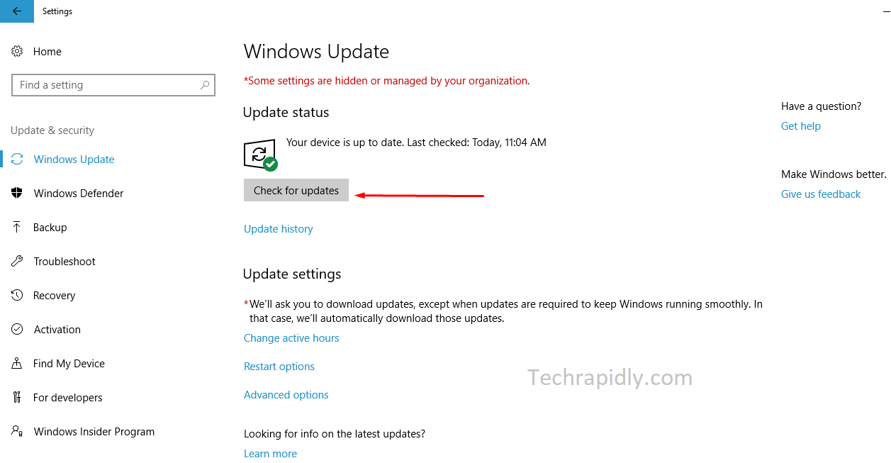 download and install Windows 10 updates