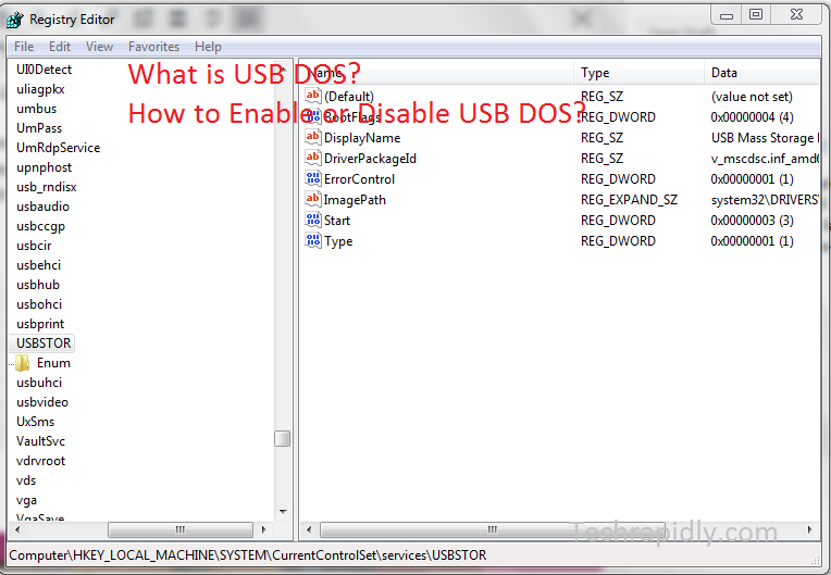 What is USB DOS? How to Enable or Disable USB DOS?