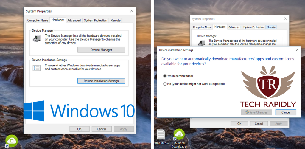 Change Device Installation Settings Windows 10