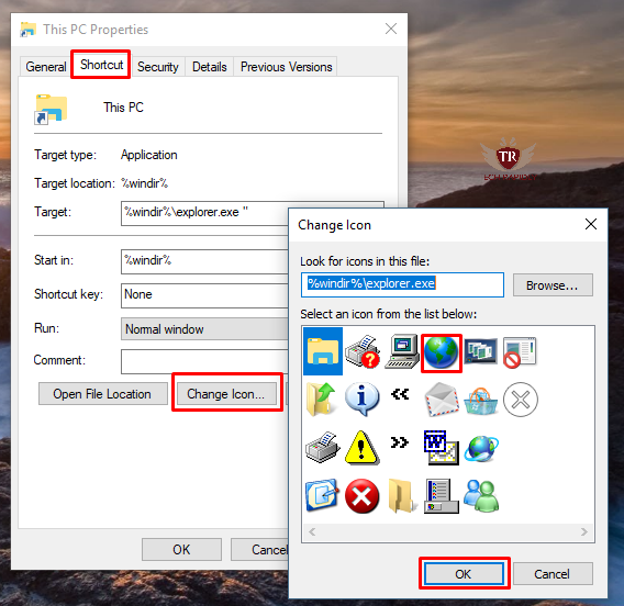 How to make My Computer Shortcut icon on Windows 10 Desktop