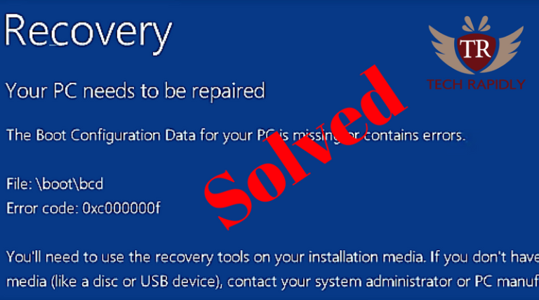 Fix Windows 10 error code 0xc00000f