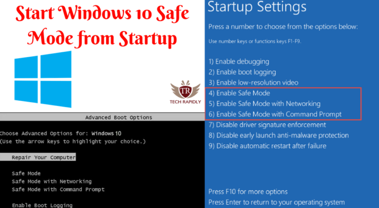 How to Start Windows 10 Safe Mode from Startup 2018