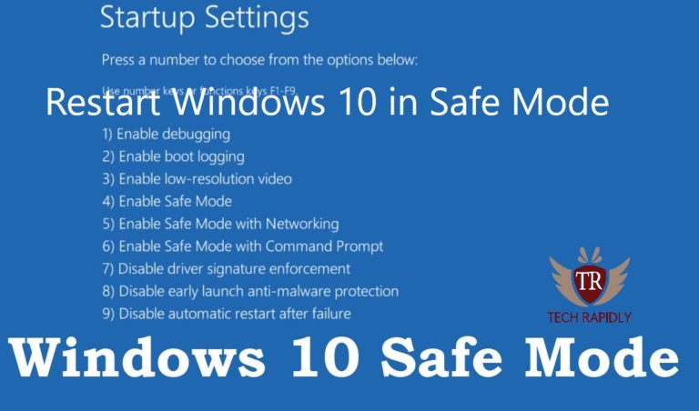 Restart Windows 10 in Safe Mode