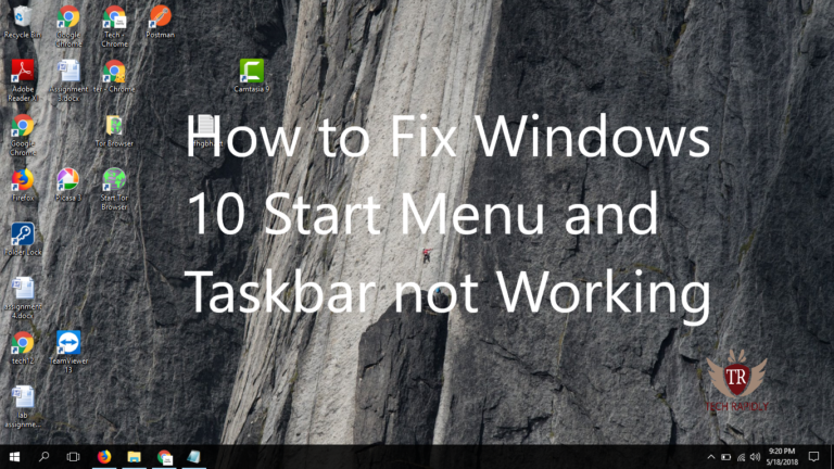 Windows 10 Start Menu and Taskbar not Working